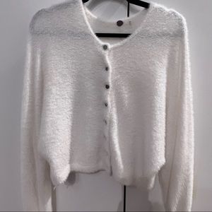 Free People White Cardigan